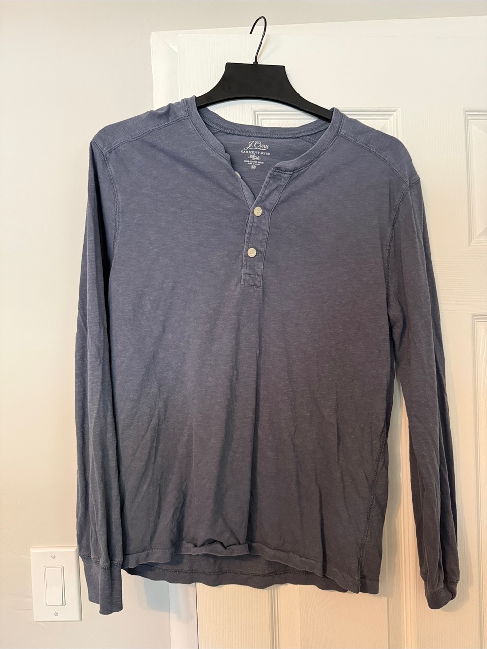 J. Crew Long-Sleeve Henley in Slate